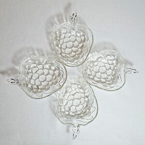 Vintage MCM nut / candy dishes, Indiana Glass stackable, set of 4